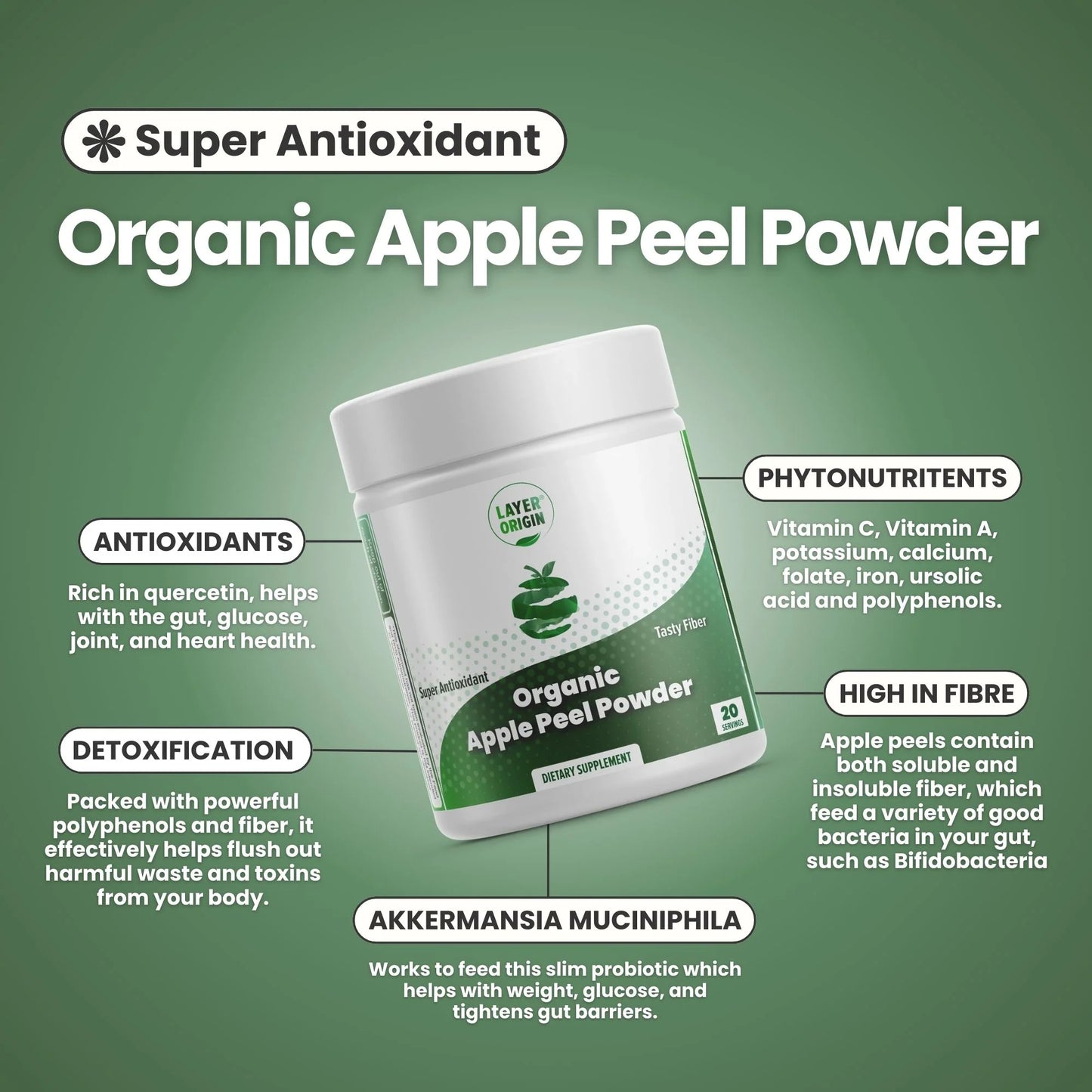 Layer Origin Organic Apple Peel Powder