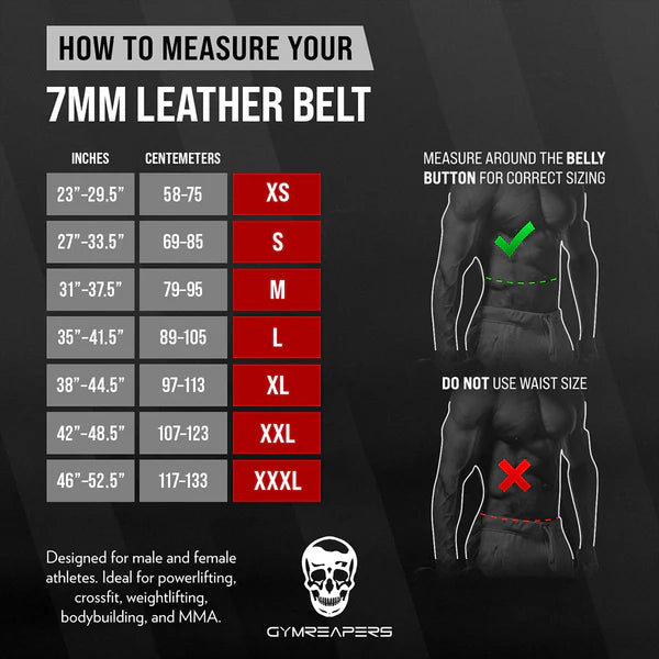 Gymreapers Weightlifting Belt 7mm