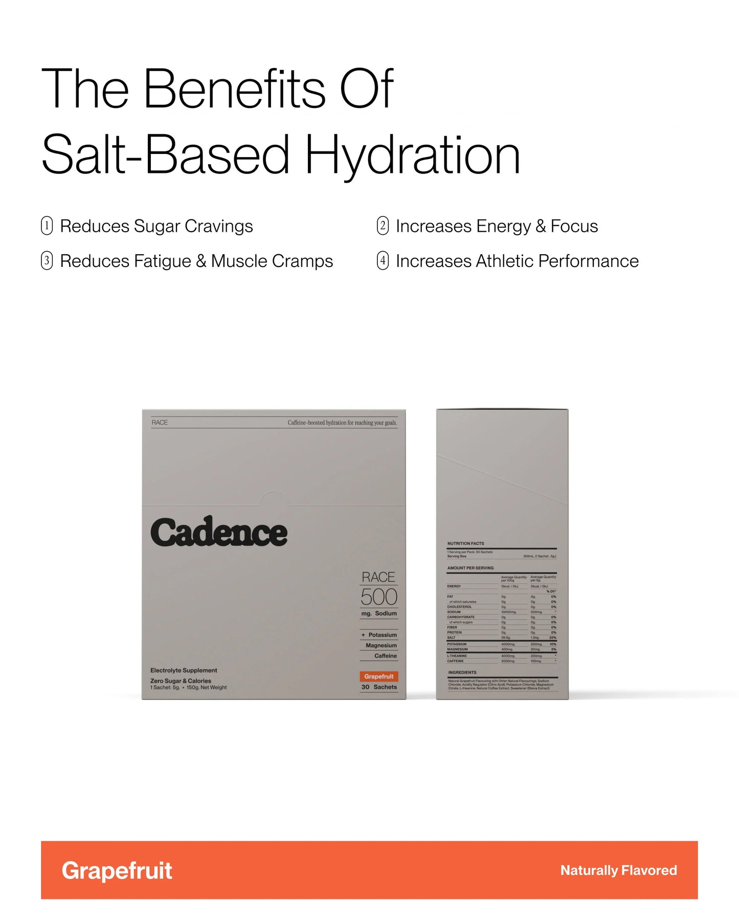 CADENCE RACE 500 ELECTROLYTE (Paquete de 30 sobres)