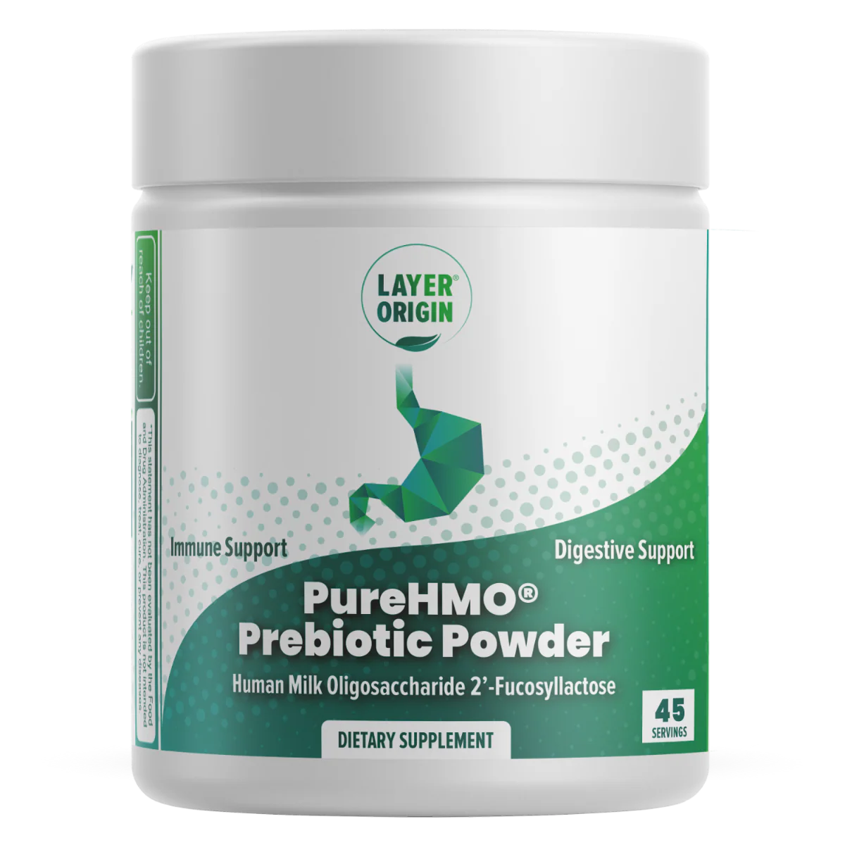 Layer Origin PureHMO® Human Milk Oligosaccharide (HMO 2'FL) Super Prebiotic Powder