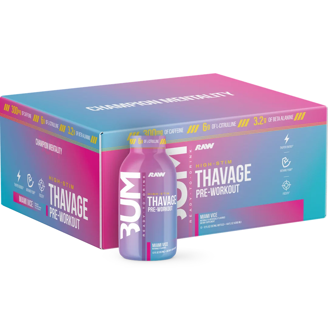 Raw Bum THAVAGE Ready To Drink 12 pack