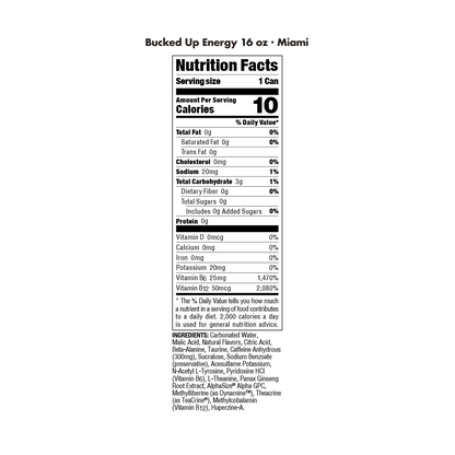 BUCKED UP ENERGY DRINKS 12 PACK