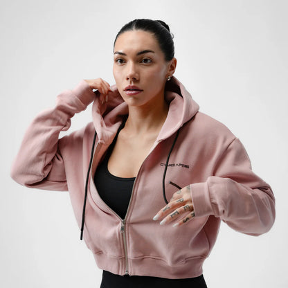 Gymreapers Cropped Zip Up Hoodie