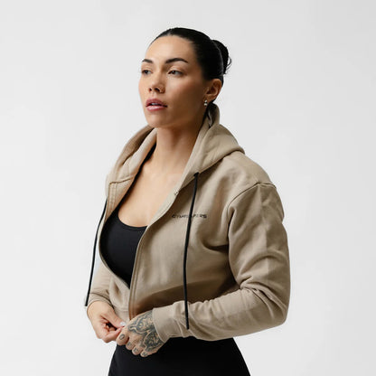 Gymreapers Cropped Zip Up Hoodie