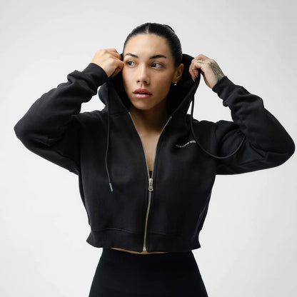 Gymreapers Cropped Zip Up Hoodie