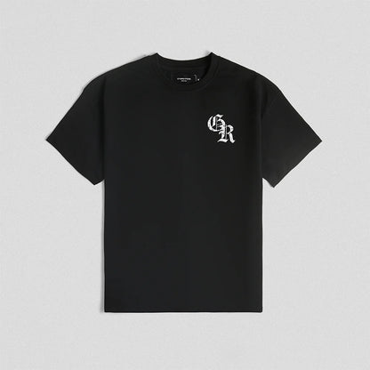 Gymreapers Initial Tee Black White